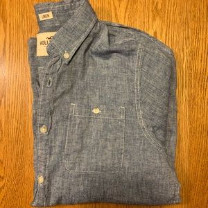 Hollister linen button down